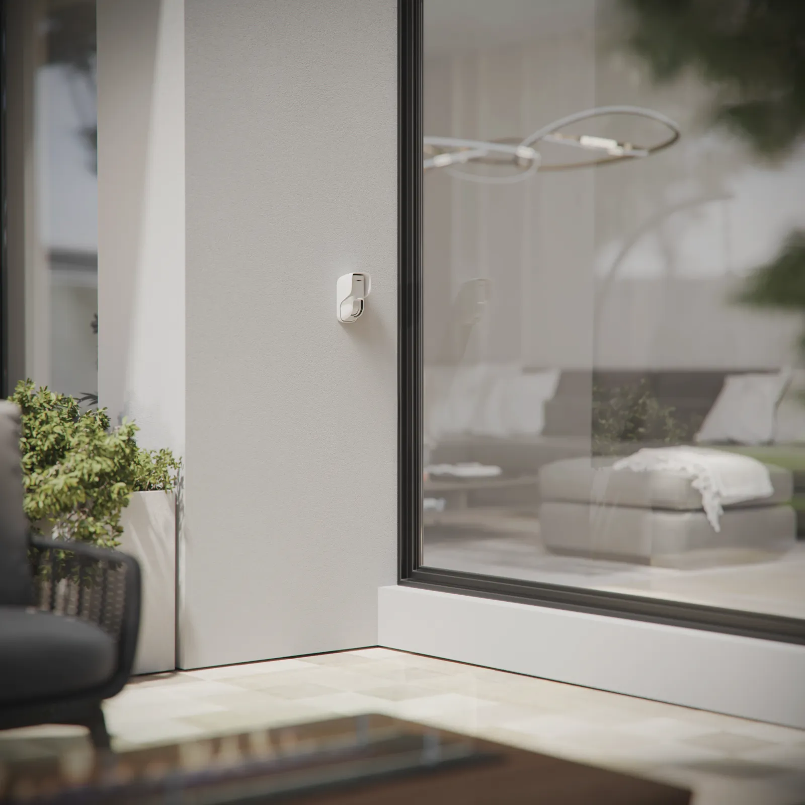Rilevatore perimetrale esterno per la protezione di una terrazza residenziale