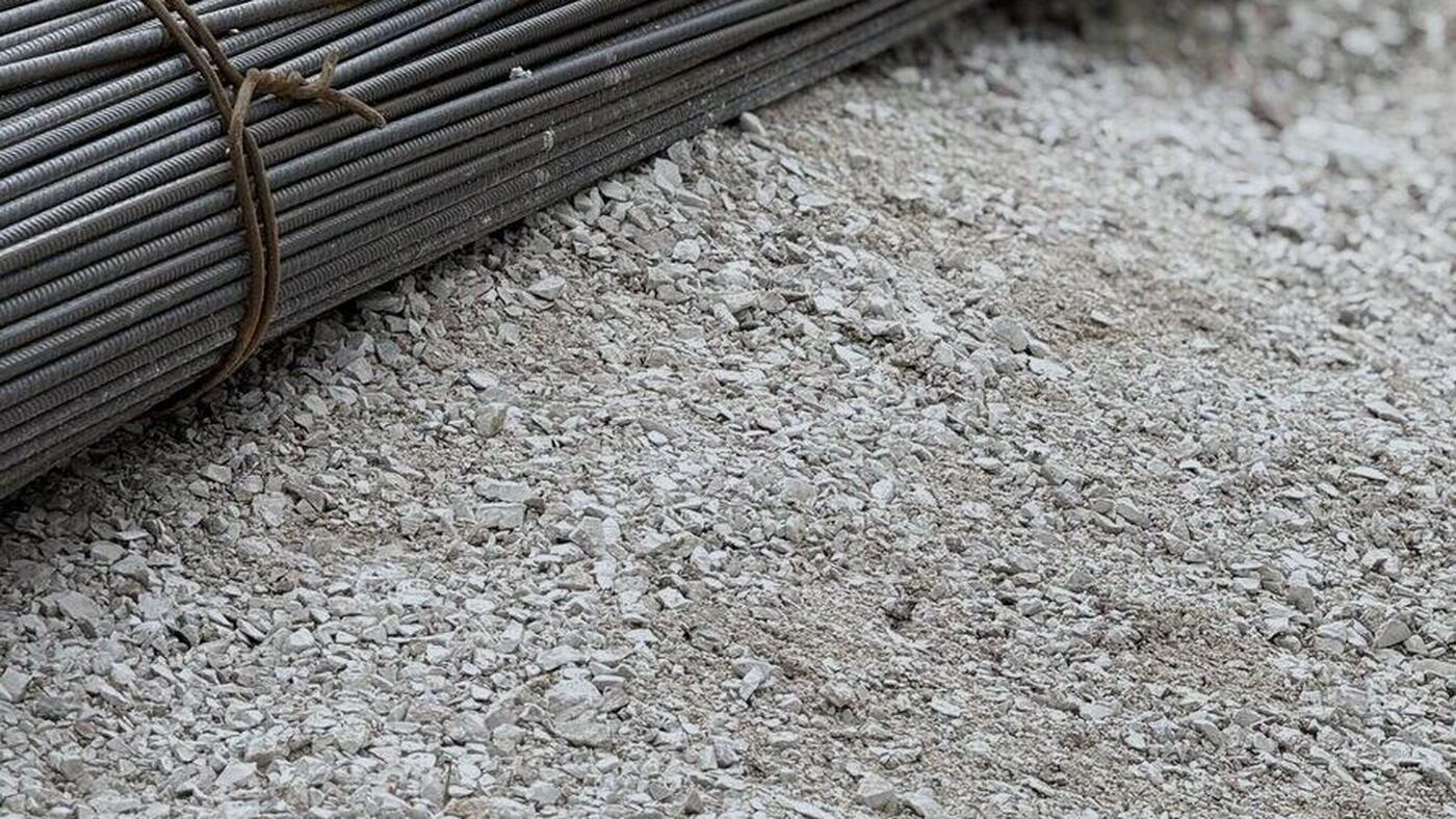 Ferri d'armatura in cantiere, prima della posa